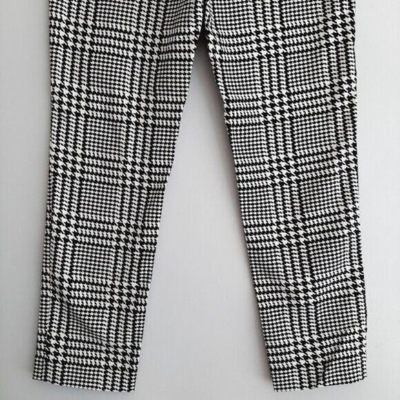 MICHAEL Michael Kors Black and White Plaid Cropped Pants - Picture 10 of 13